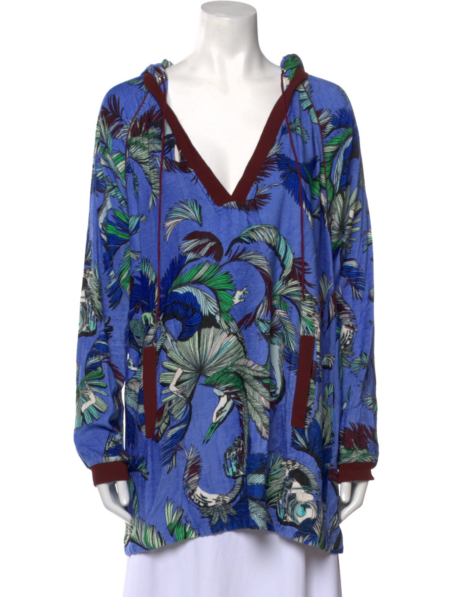 Emilio Pucci Floral Print V-Neck Tunic