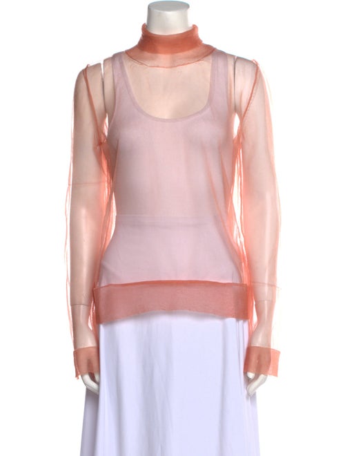 Emilio Pucci Mock Neck Long Sleeve Top