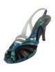 Emilio Pucci Suede Printed Slingback Sandals