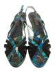 Emilio Pucci Suede Printed Slingback Sandals