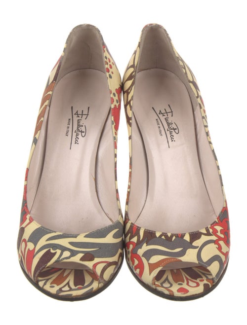 Emilio Pucci Leather Printed Pumps