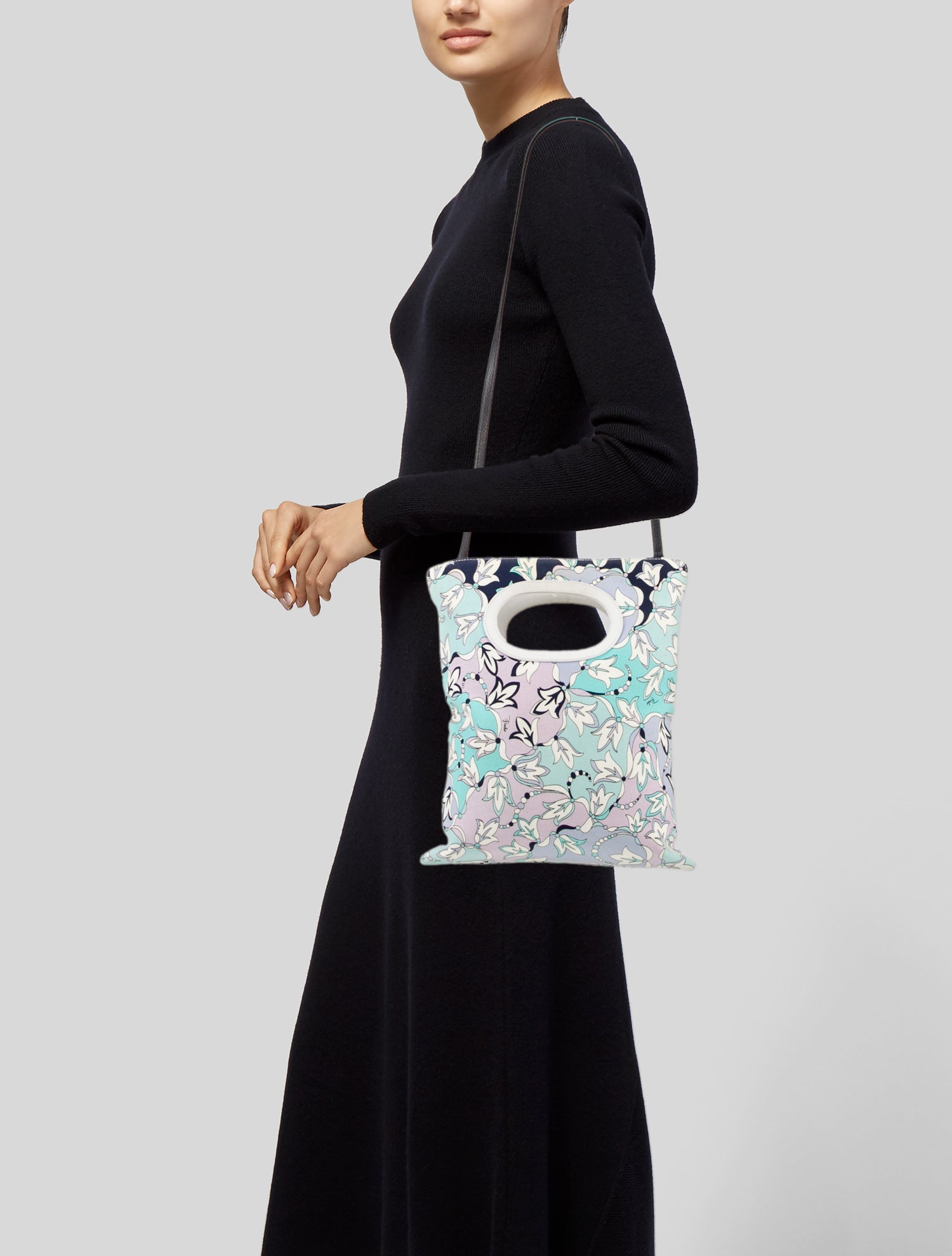 Emilio Pucci Canvas Top Handle Bag
