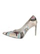 Emilio Pucci Satin Printed Slingback Pumps
