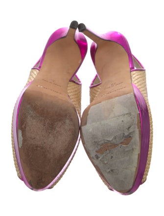 Emilio Pucci Wicker Slingback Pumps