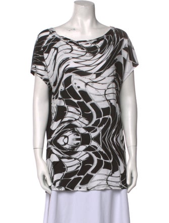 Emilio Pucci Printed Cowl Neck Tunic