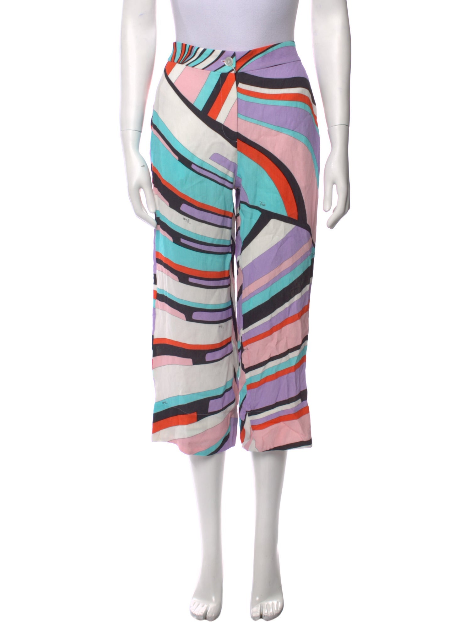 Emilio Pucci Printed Wide Leg Pants w/ Tags