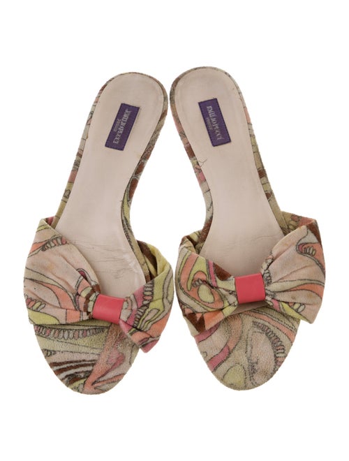 Emilio Pucci Terry Cloth Printed Slides