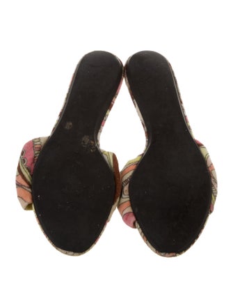 Emilio Pucci Terry Cloth Printed Slides