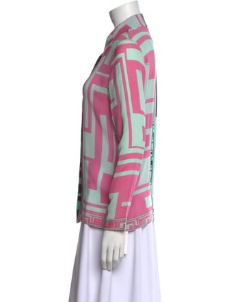 Emilio Pucci Silk Printed Button-Up Top