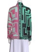 Emilio Pucci Silk Printed Button-Up Top