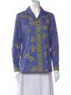 Emilio Pucci Printed Long Sleeve Button-Up Top