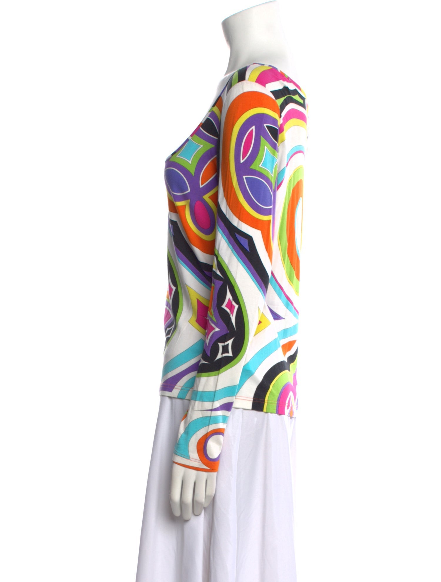 Emilio Pucci Printed Square Neckline Top