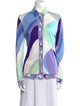 Emilio Pucci Printed Long Sleeve Button-Up Top