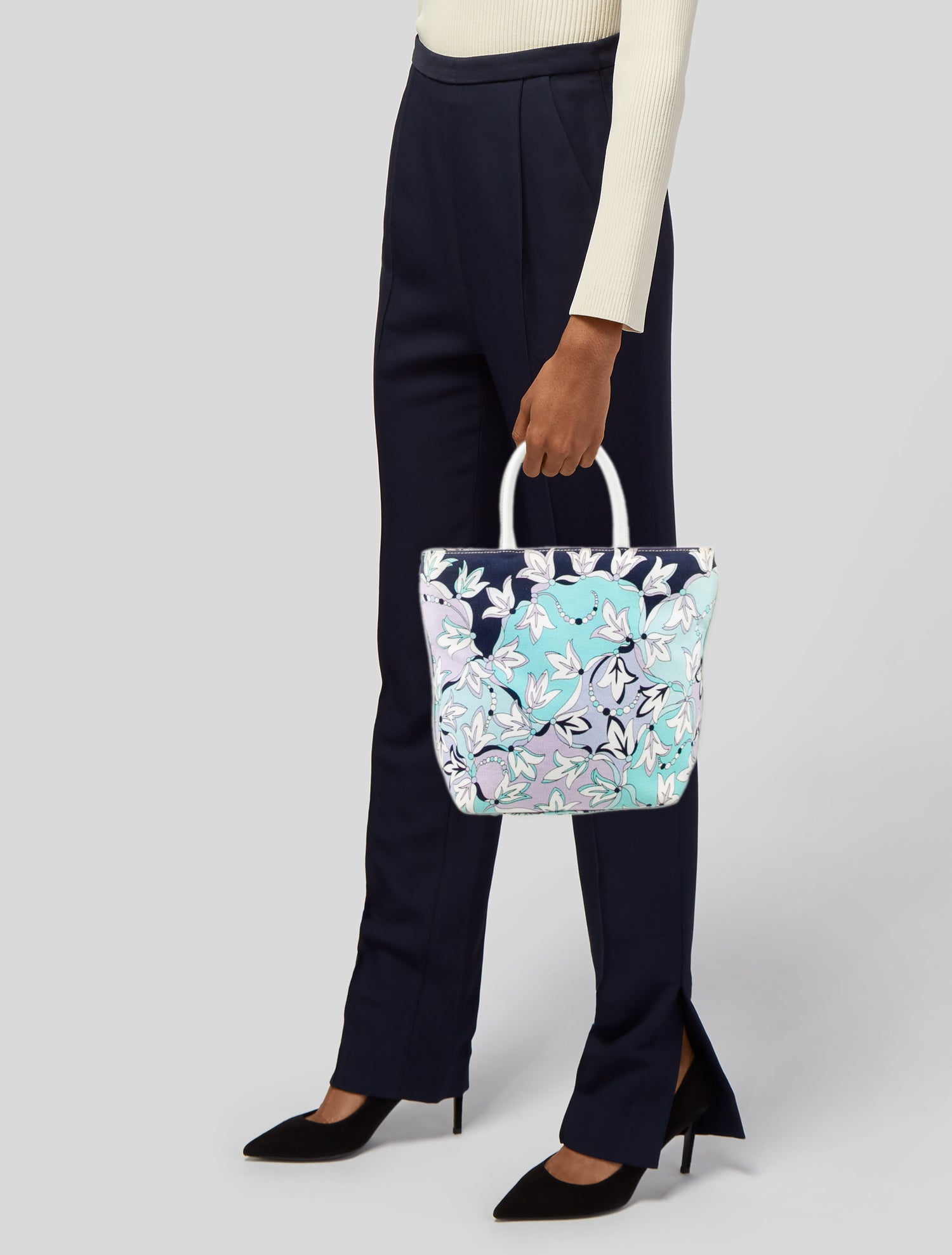Emilio Pucci Canvas Top Handle Bag