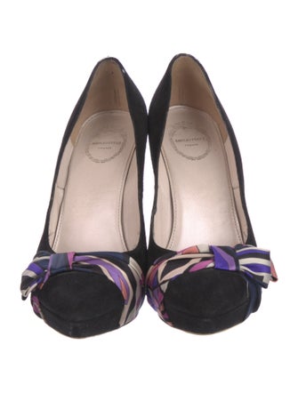 Emilio Pucci Suede Printed Pumps