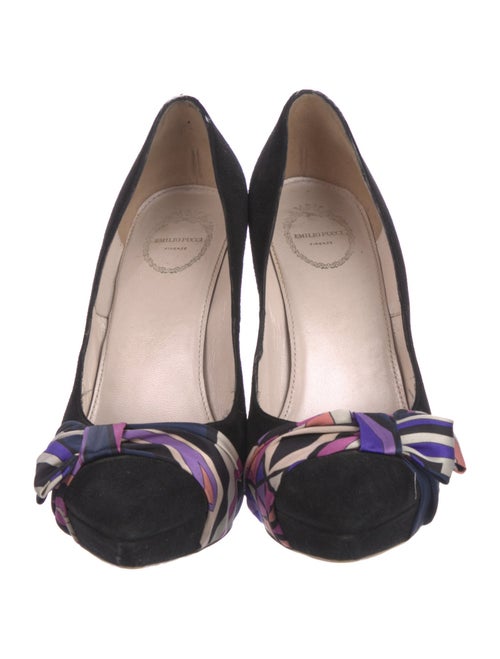 Emilio Pucci Suede Printed Pumps