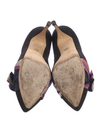 Emilio Pucci Suede Printed Pumps