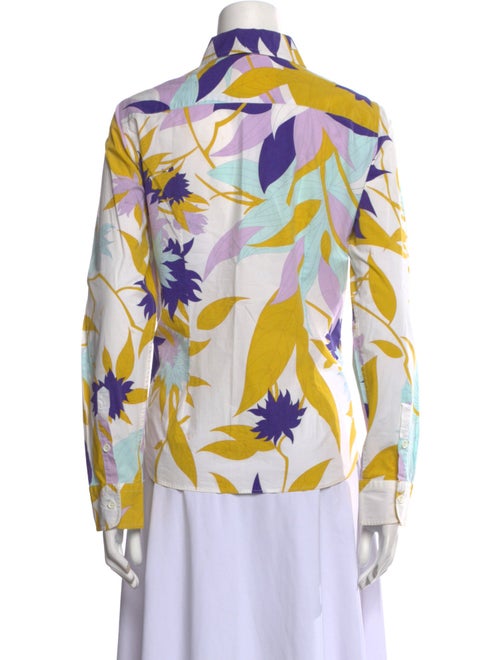 Emilio Pucci Printed Long Sleeve Button-Up Top