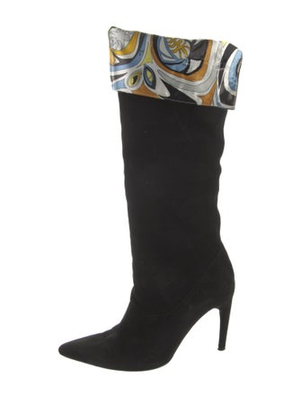 Emilio Pucci Suede Printed Boots