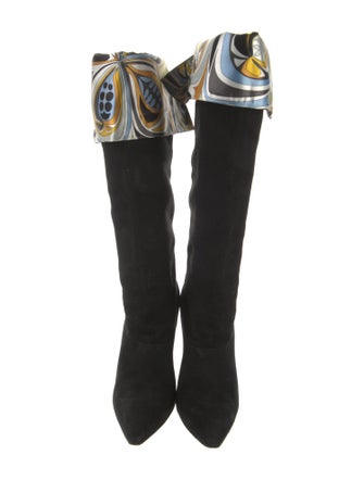 Emilio Pucci Suede Printed Boots