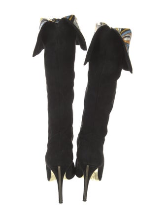 Emilio Pucci Suede Printed Boots
