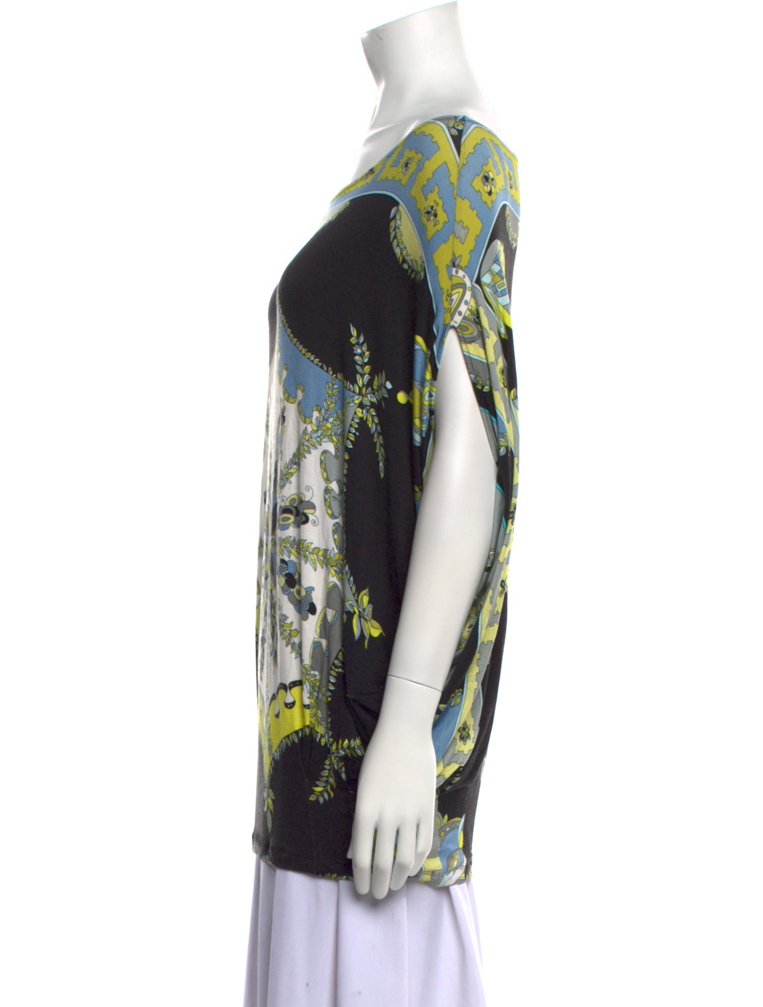 Emilio Pucci Printed Bateau Neckline Tunic
