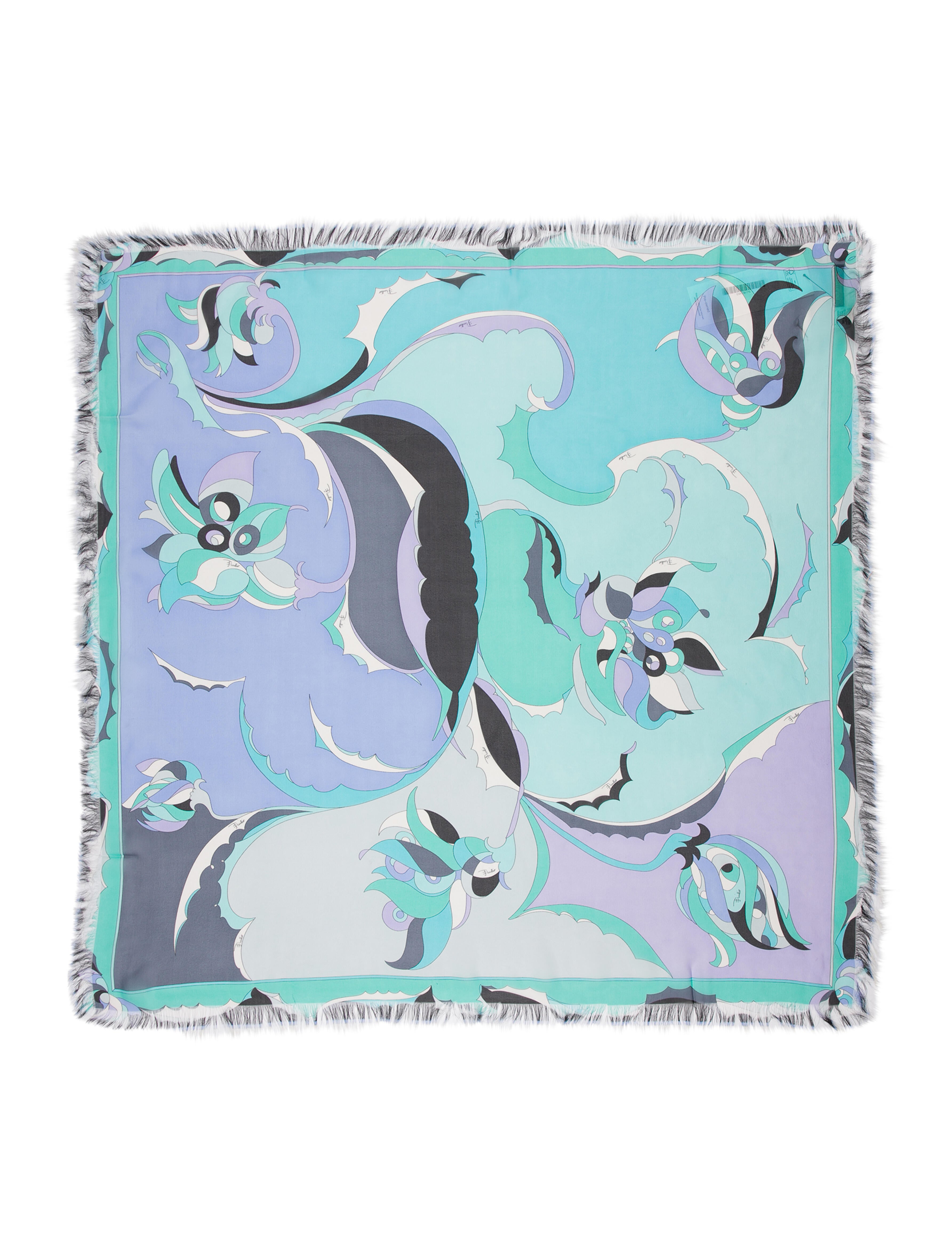 Chrome Hearts Foti Silk Scarf - Blue Scarves and Shawls