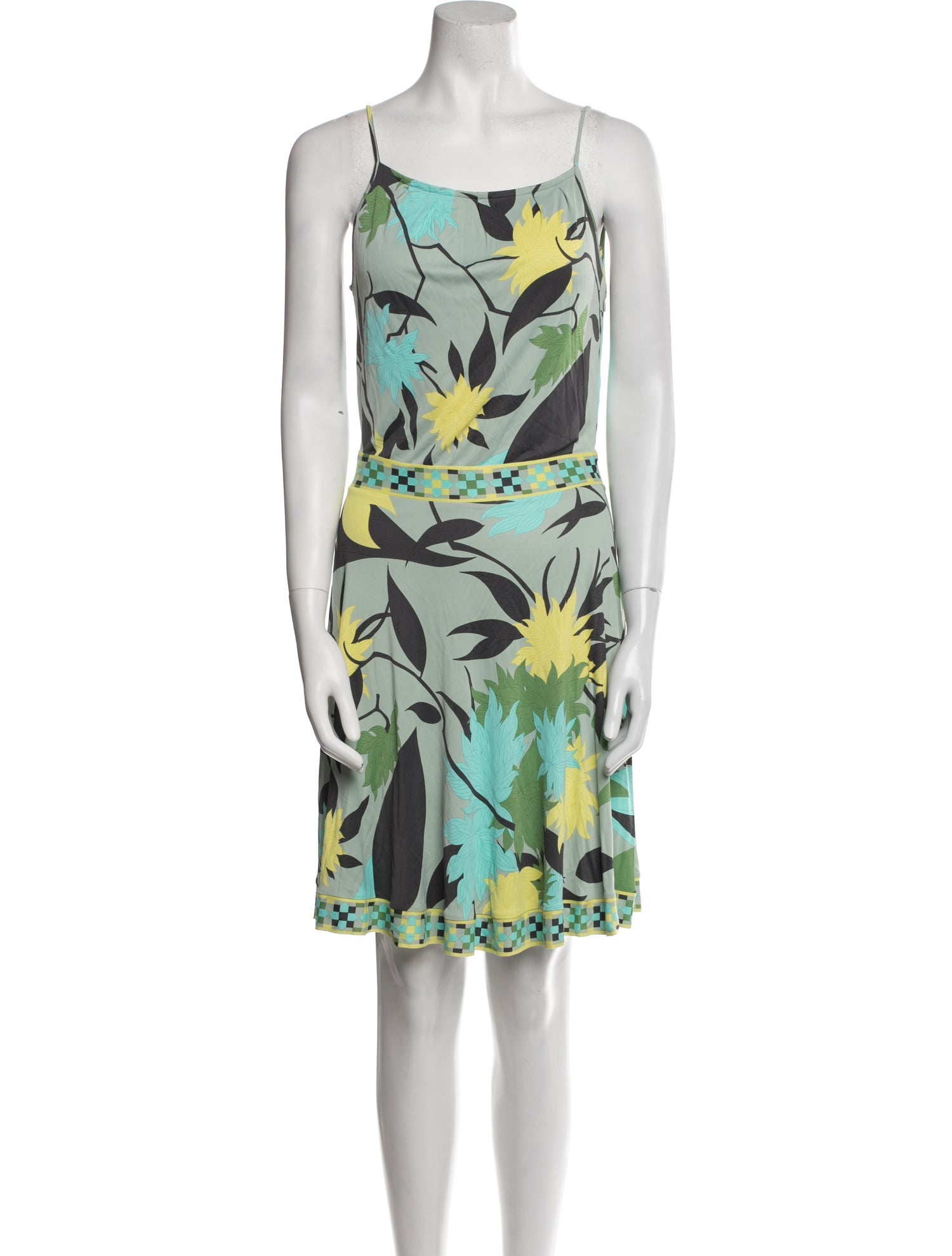 Emilio Pucci Floral Print Knee-Length Dress