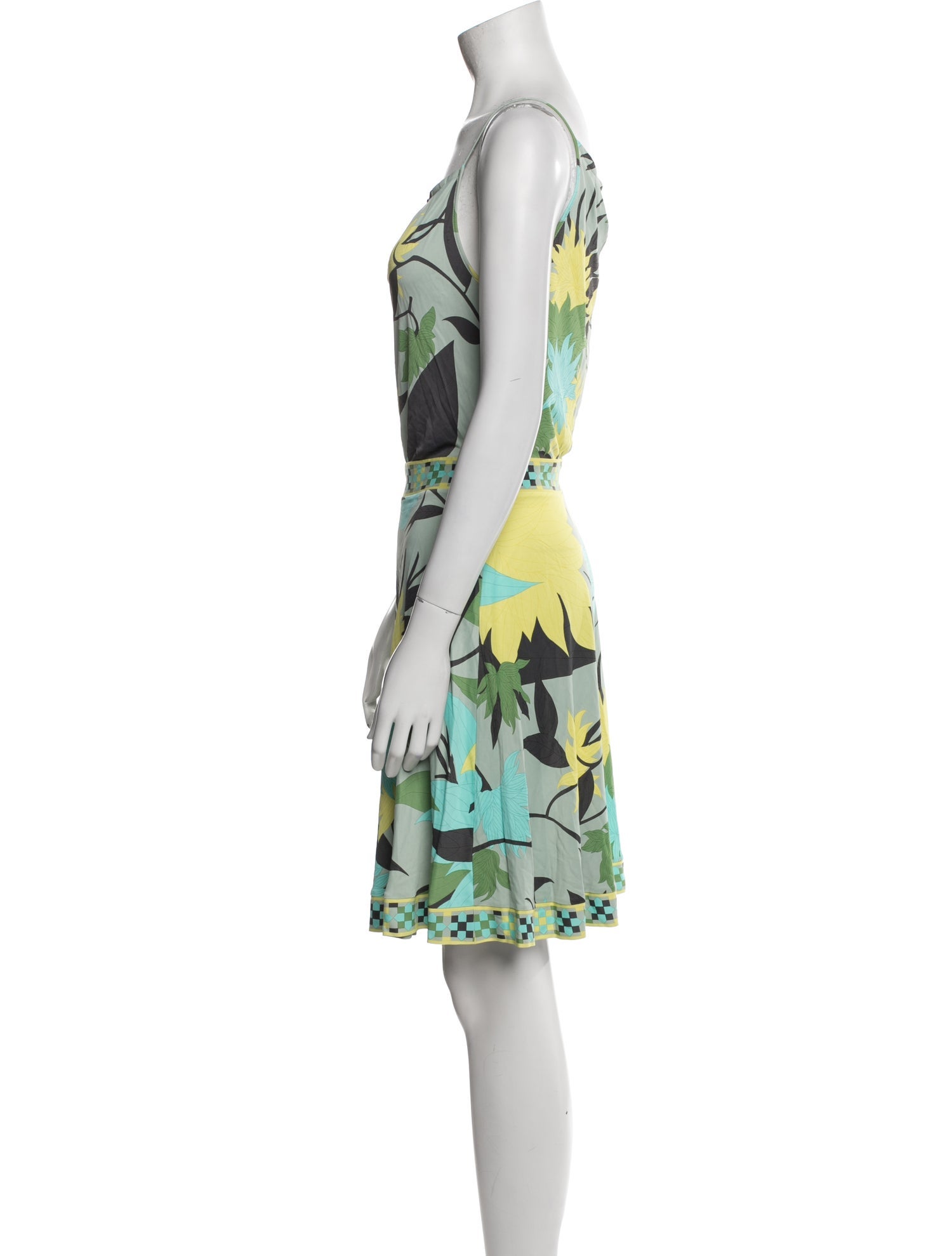 Emilio Pucci Floral Print Knee-Length Dress