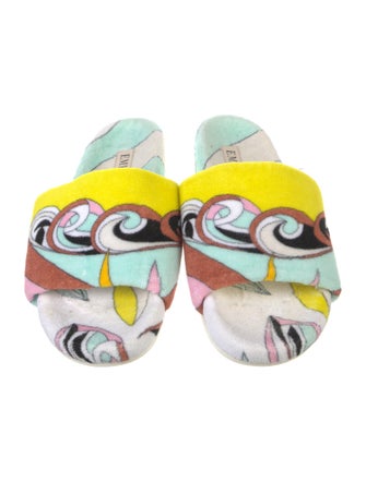 Emilio Pucci Terry Cloth Printed Slides
