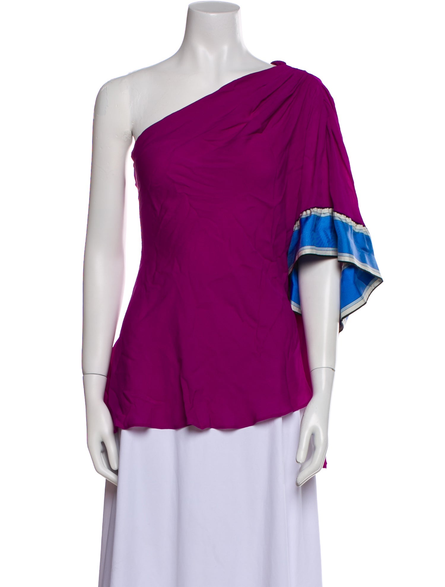 Emilio Pucci Silk One-Shoulder Blouse