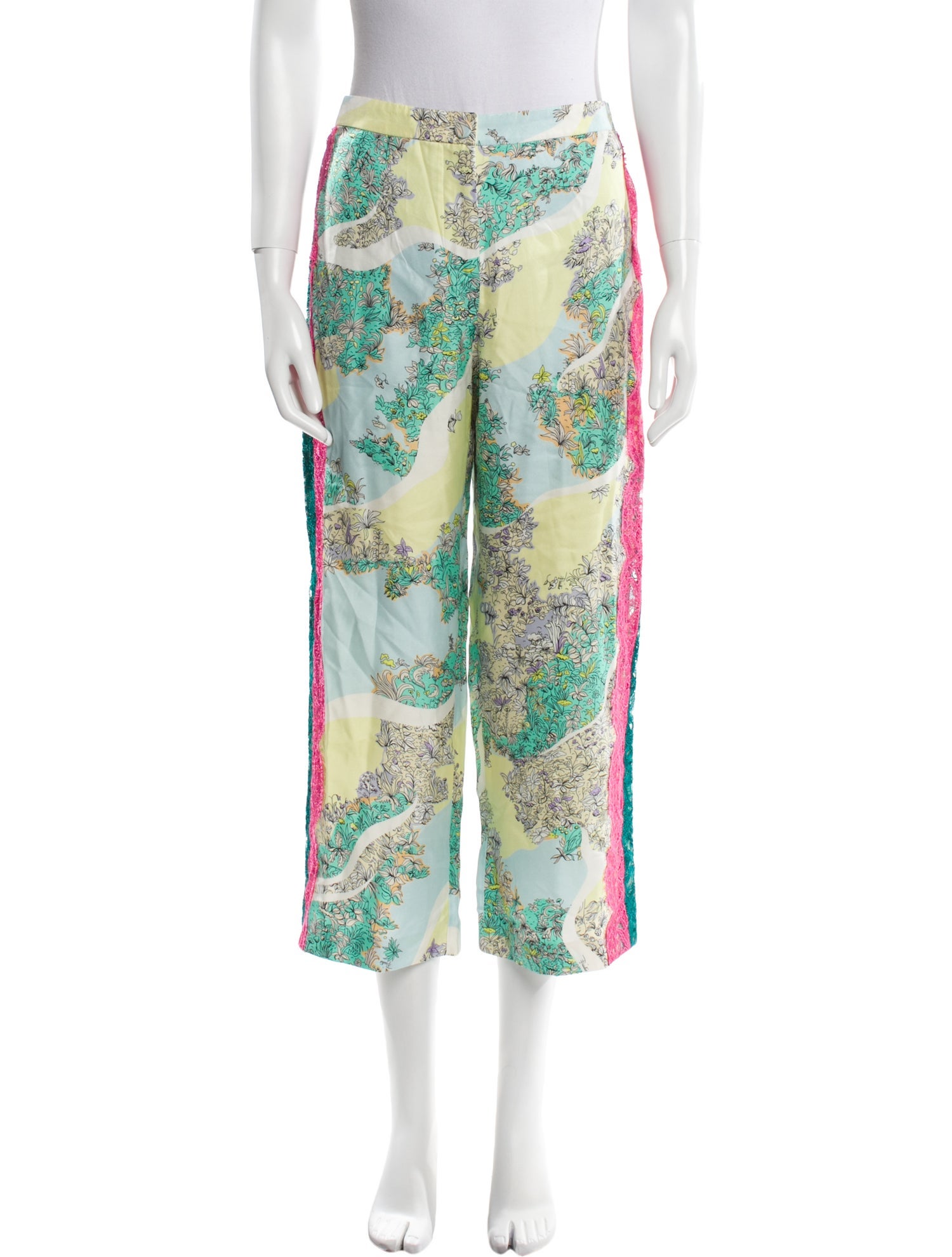 Emilio Pucci Silk Wide Leg Pants