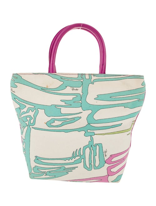Emilio Pucci Canvas Top Handle Bag