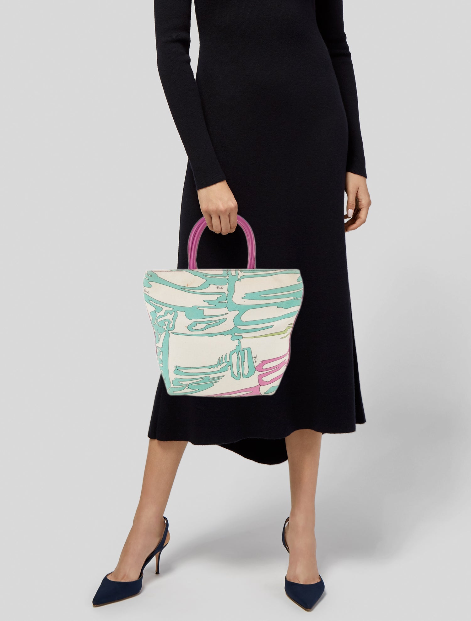 Emilio Pucci Canvas Top Handle Bag