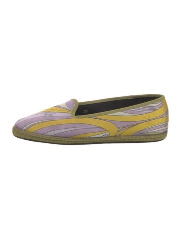 Emilio Pucci Flats Satin Printed Espadrilles IT 38 | 8