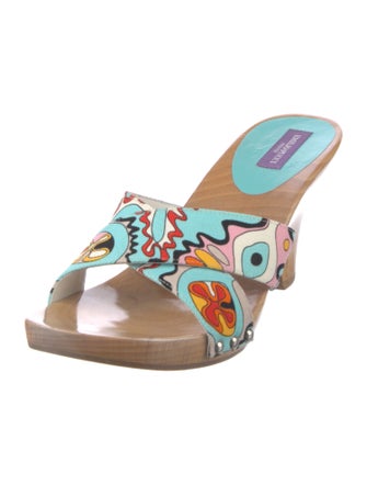 Emilio Pucci Canvas Printed Slides