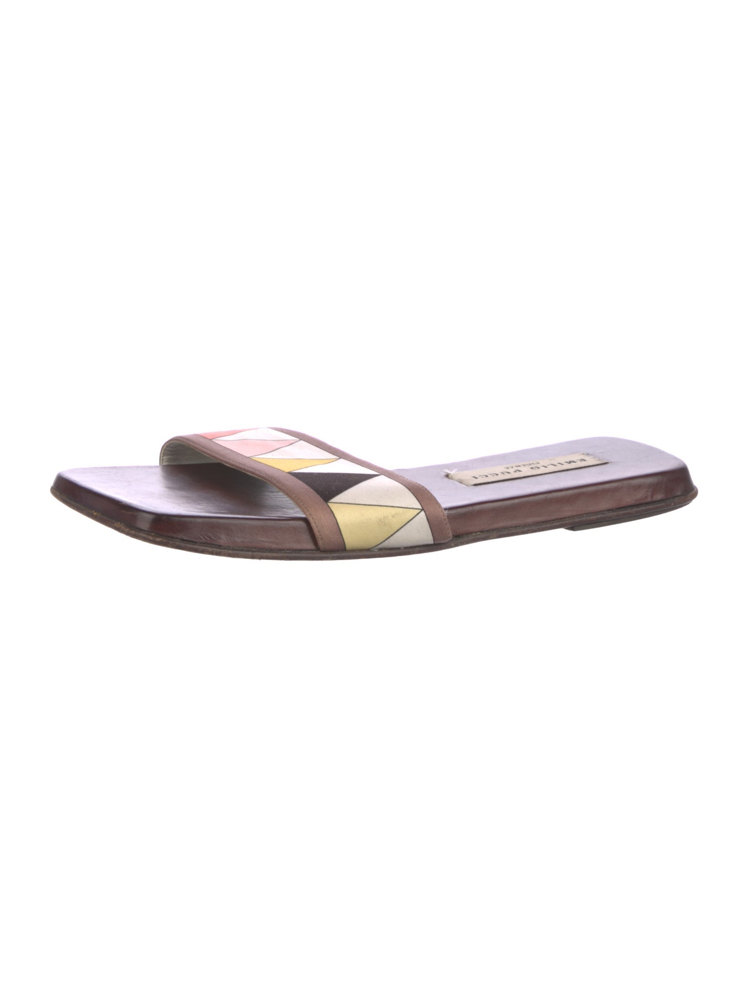 Emilio Pucci Satin Printed Slides