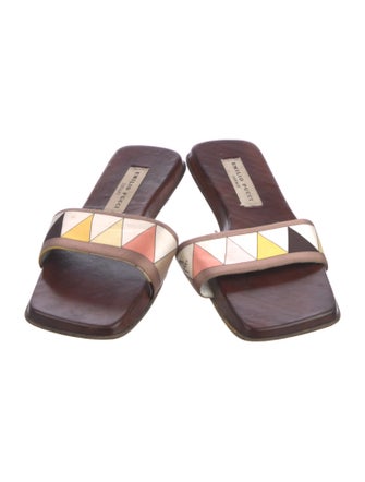 Emilio Pucci Satin Printed Slides