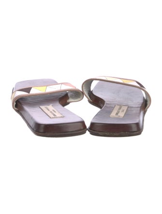 Emilio Pucci Satin Printed Slides