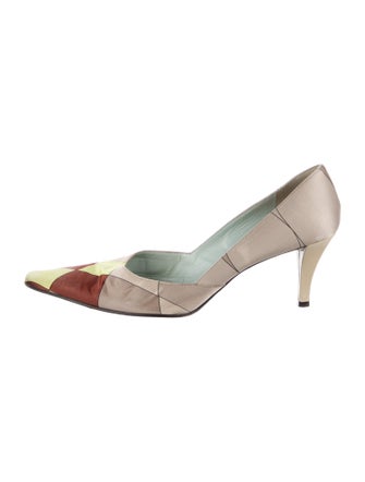 Emilio Pucci Satin Printed Pumps