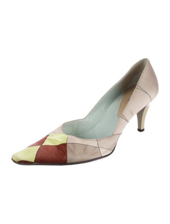 Emilio Pucci Satin Printed Pumps