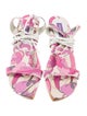 Emilio Pucci Canvas Printed Gladiator Sandals