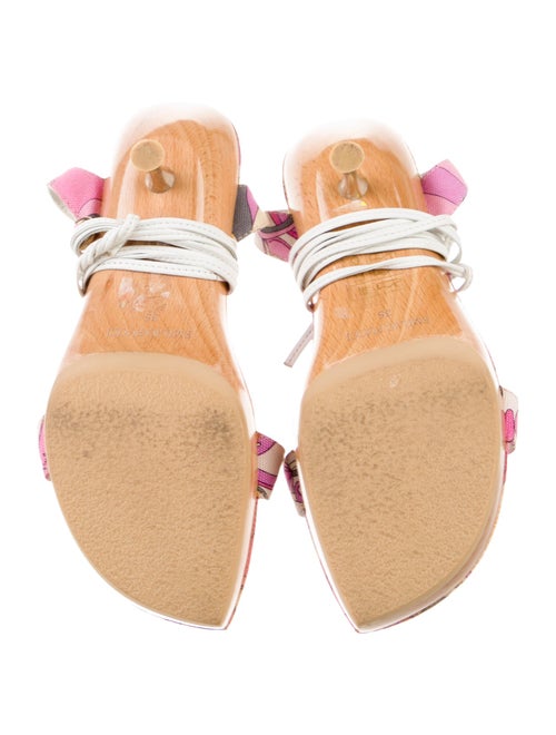 Emilio Pucci Canvas Printed Gladiator Sandals