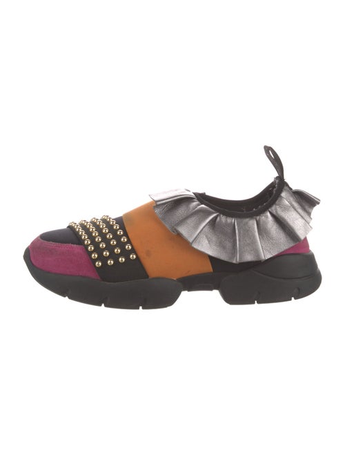 Emilio Pucci Colorblock Pattern Studded Accents Sneakers