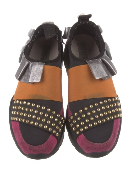 Emilio Pucci Colorblock Pattern Studded Accents Sneakers