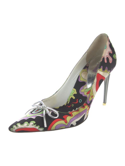 Emilio Pucci Printed Bow Accents Pumps