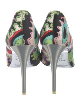Emilio Pucci Printed Bow Accents Pumps