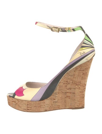 Emilio Pucci Leather Printed Sandals