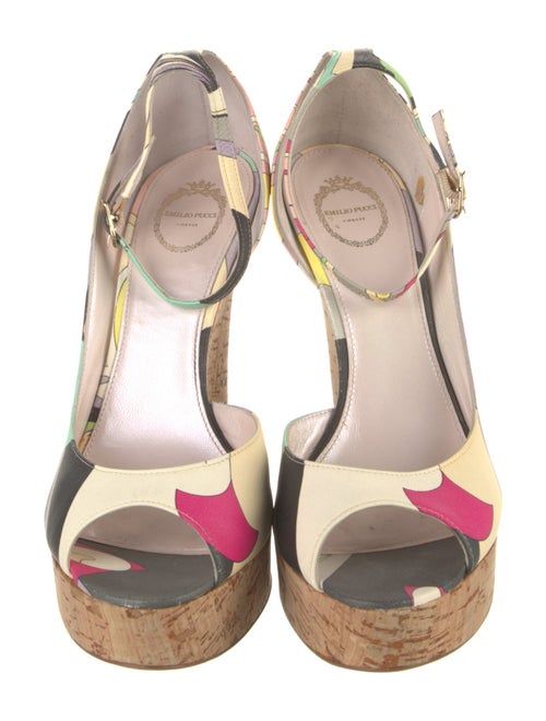 Emilio Pucci Leather Printed Sandals
