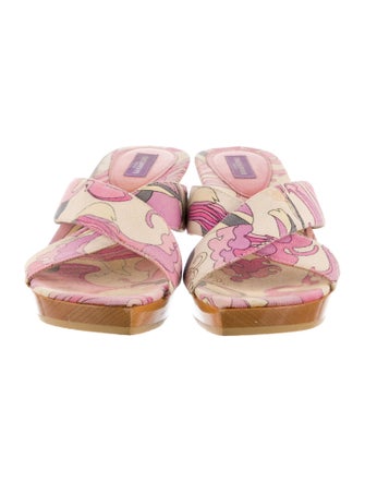 Emilio Pucci Canvas Printed Slides